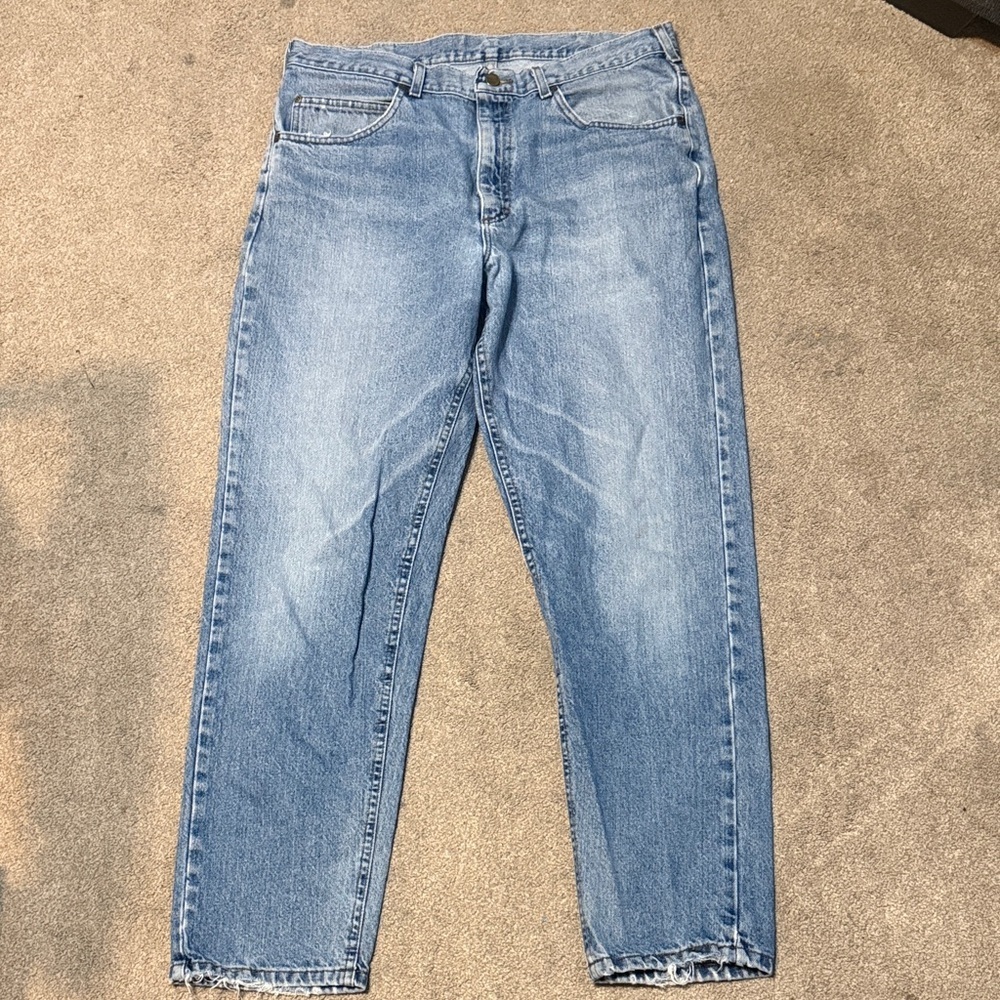 LL BEAN Light Wash 100% Cotton Relaxed Jeans Size 37
